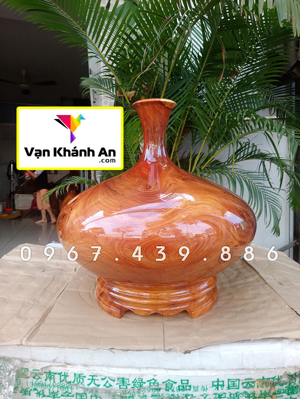 Bình phú quý gỗ Gõ Đỏ (Cà Te)