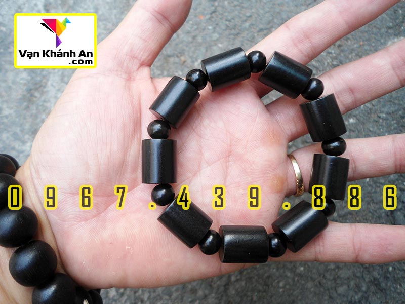 Vòng gỗ đeo tay đốt trúc gỗ mun sừng