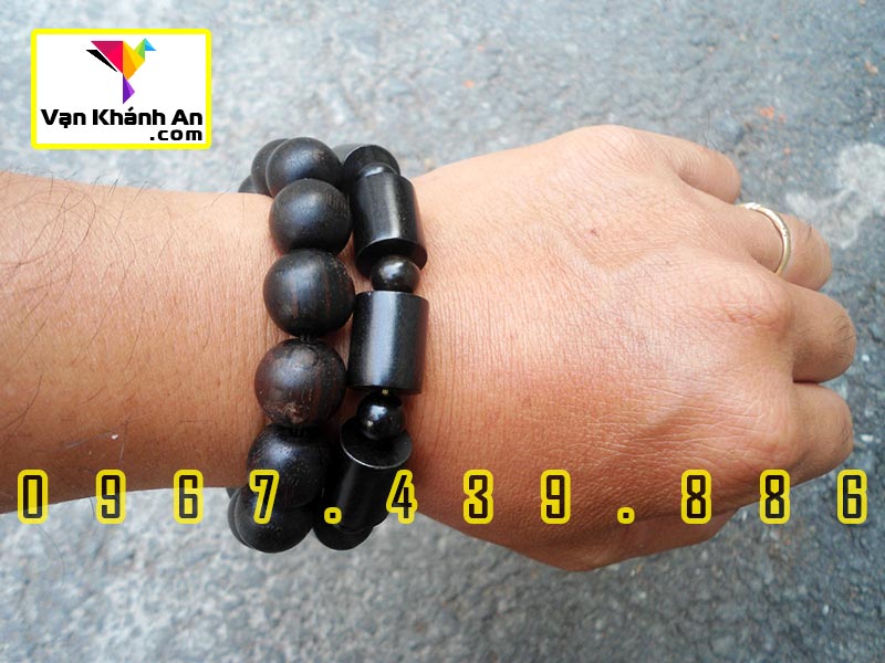 Vòng gỗ đeo tay đốt trúc gỗ mun sừng