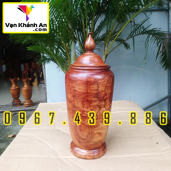 Bình phú quý tài lộc gỗ cẩm lai