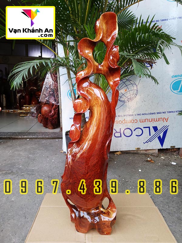 Bình phay nghệ thuật gỗ hương