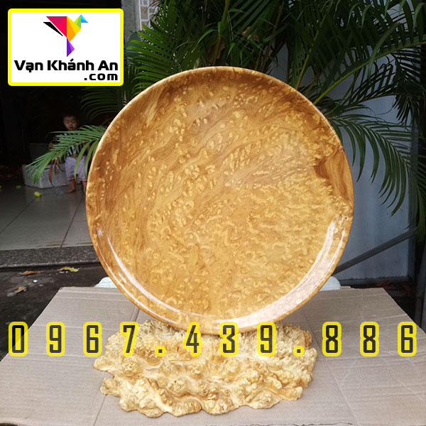 Đĩa gỗ trang trí gỗ nu nghiến