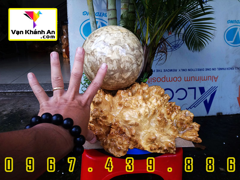 Quả cầu gỗ phong thủy gỗ nu nghiến