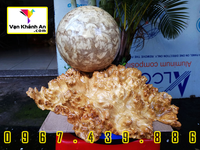 Quả cầu gỗ phong thủy gỗ nu nghiến