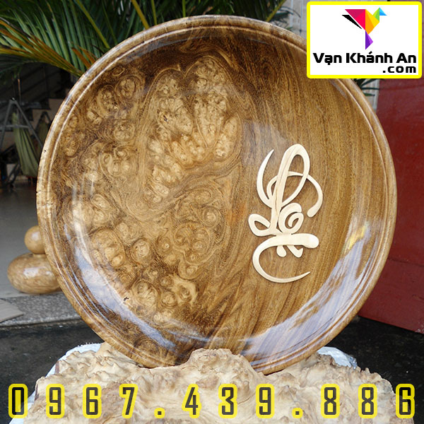 Tranh đĩa trang trí gỗ nu nghiến