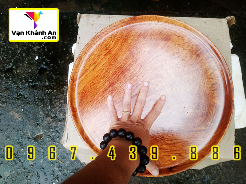 Đĩa đựng trái cây gỗ hương Việt