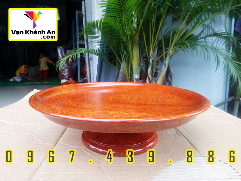 Đĩa hoa quả thờ cúng gỗ hương Việt