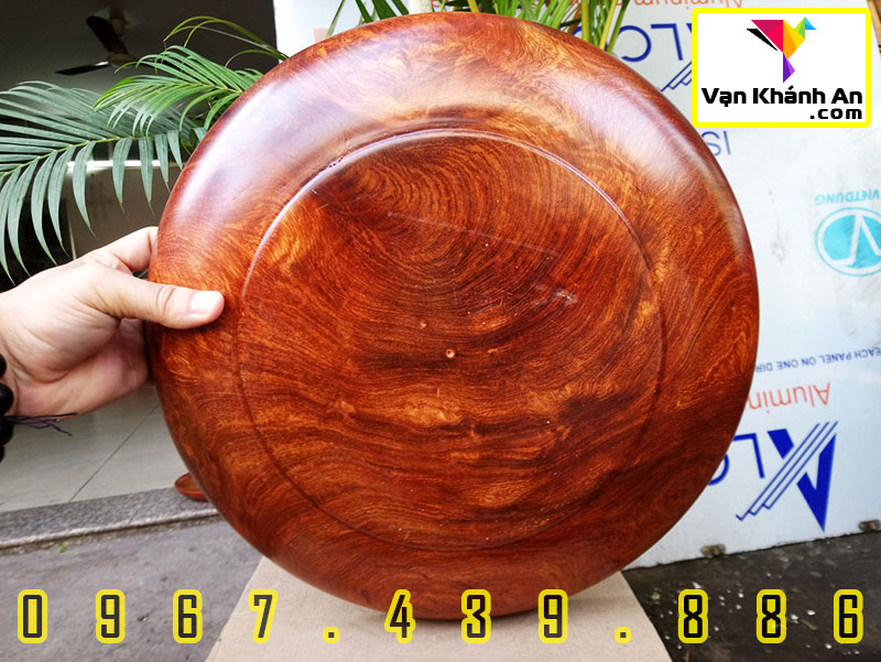 Đĩa trang trí phòng khách gỗ hương Việt