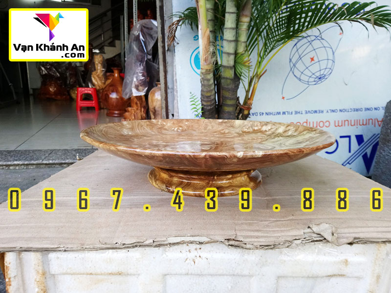 Mâm bồng bằng gỗ nu nghiến