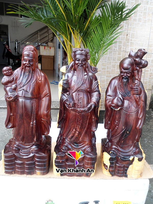 Phúc Lộc Thọ gỗ cẩm