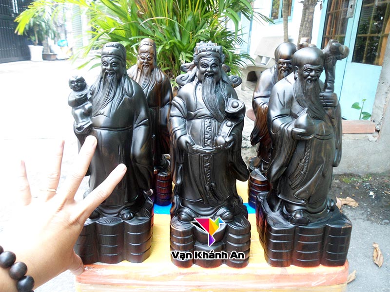 Tượng Tam Đa gỗ mun sọc