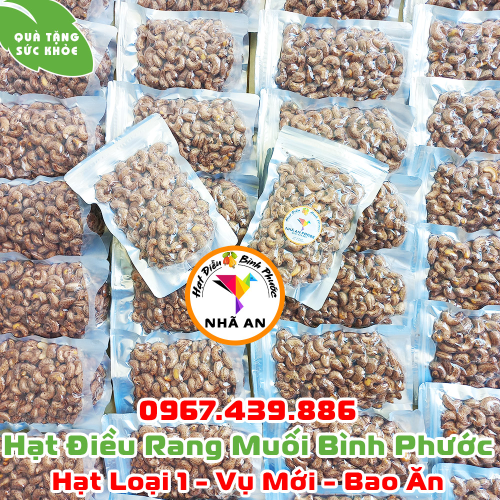 Hạt Điều Rang Muối Nguyên Hạt Vỏ Lụa