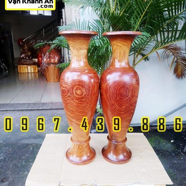 Cặp Lục Bình Gỗ Hương