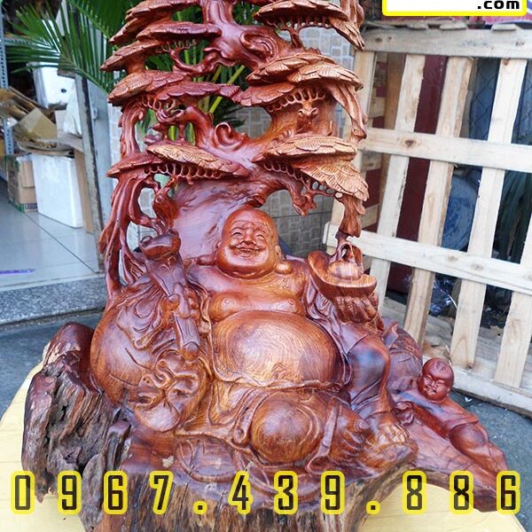 Phật Di Lặc Để Bàn Gỗ Hương