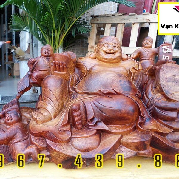 Tượng Gỗ Phật Di Lặc Để Bàn