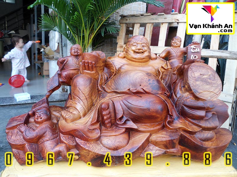 Tượng Gỗ Phật Di Lặc Để Bàn