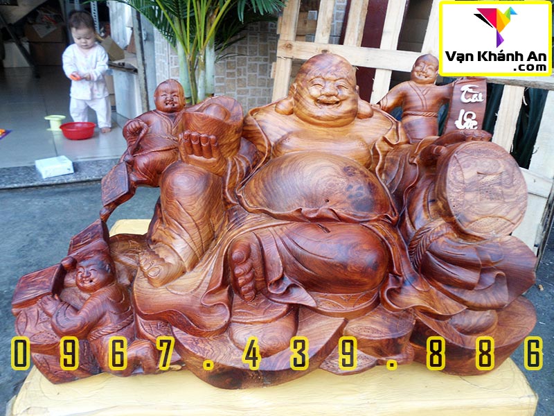 Tượng Gỗ Phật Di Lặc Để Bàn