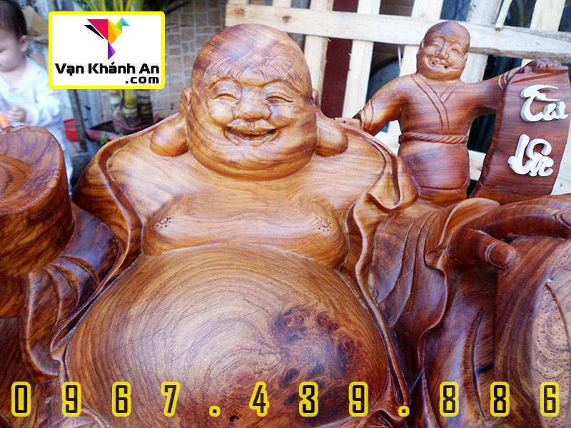 Tượng Gỗ Phật Di Lặc Để Bàn