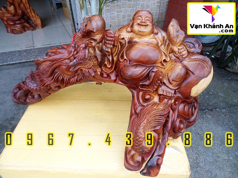 Tượng Gỗ Phật Di Lặc Ngồi