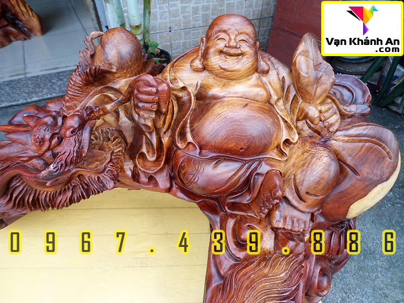 Tượng Gỗ Phật Di Lặc Ngồi