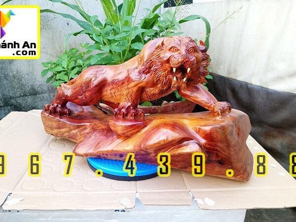 Tượng Con Hổ Gỗ Hương