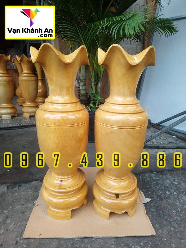 Lục Bình Gỗ Mít Trang Trí Phong Thuỷ