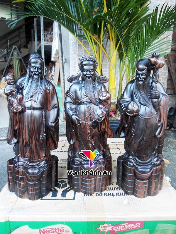 Phúc Lộc Thọ Gỗ Mun