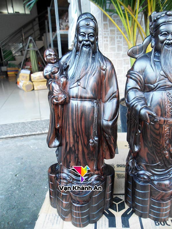 Phúc Lộc Thọ Gỗ Mun