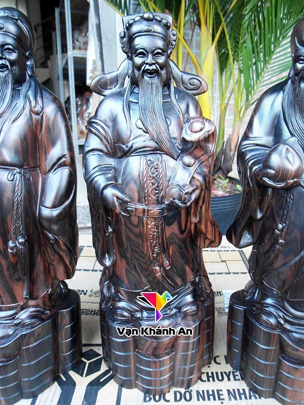 Phúc Lộc Thọ Gỗ Mun