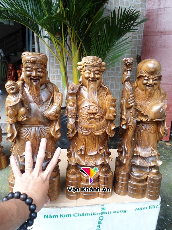 Tam Đa Phúc Lộc Thọ Gỗ Bách Xanh