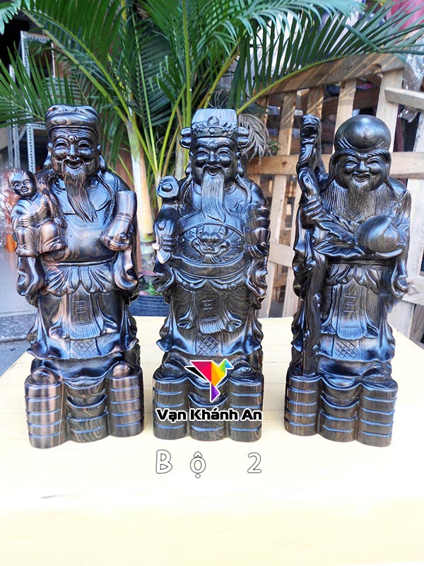 Phúc Lộc Thọ Tam Đa Gỗ Mun