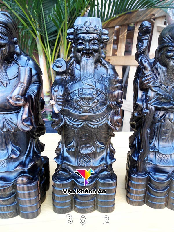 Phúc Lộc Thọ Tam Đa Gỗ Mun