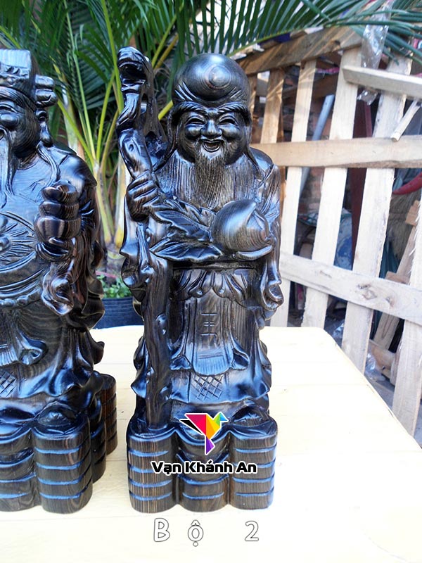 Phúc Lộc Thọ Tam Đa Gỗ Mun