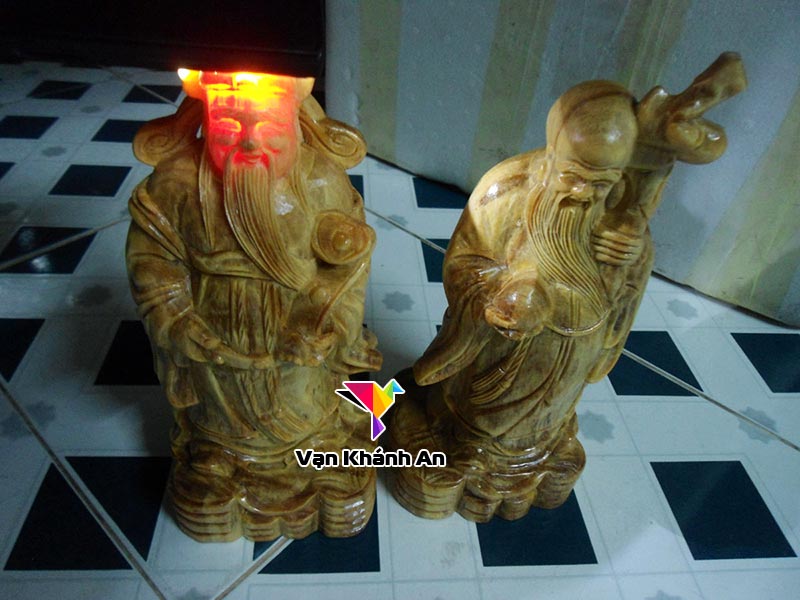 Tam Đa Phúc Lộc Thọ Gỗ Huyết Long
