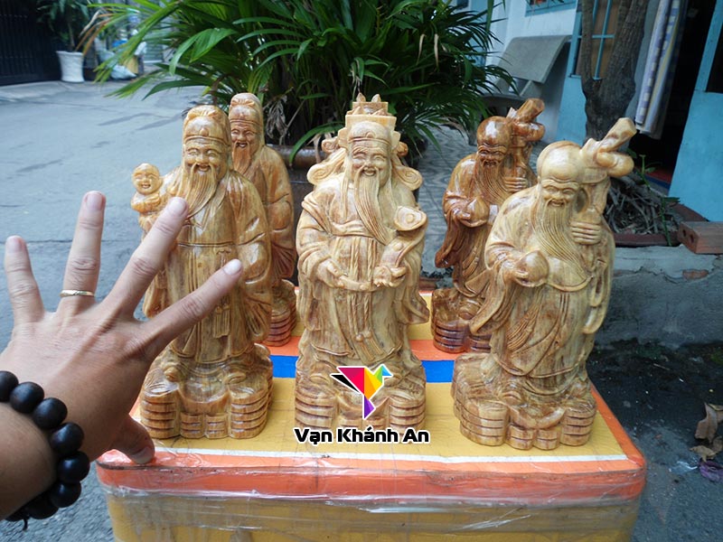 Tam Đa Phúc Lộc Thọ Gỗ Huyết Long