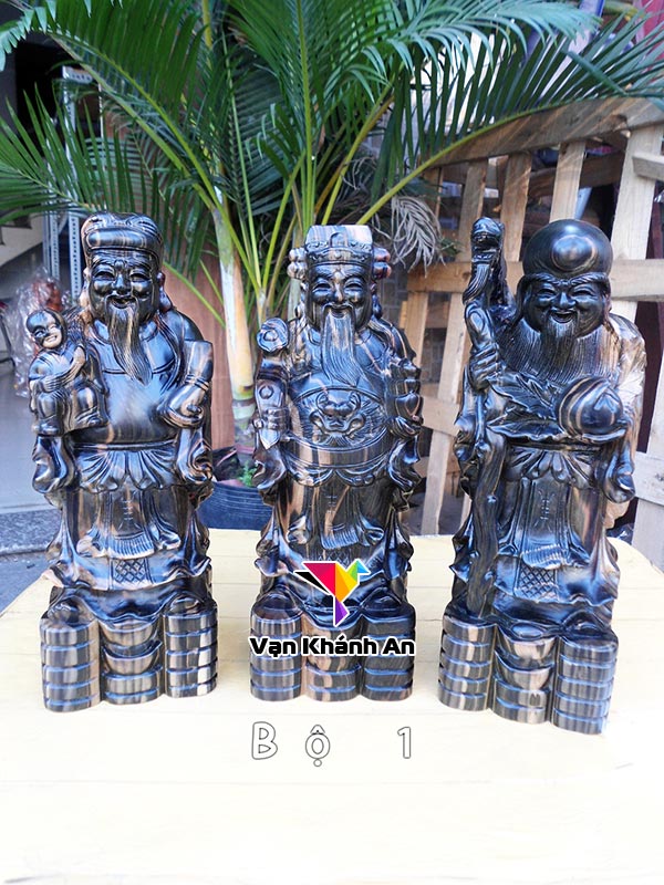 Tam Đa Phúc Lộc Thọ Gỗ Mun