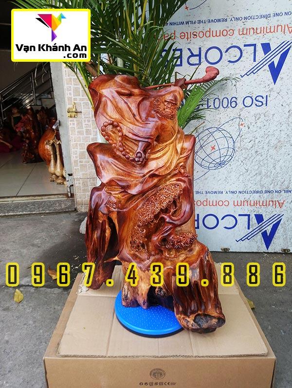 Tượng Đạt Ma gỗ hương