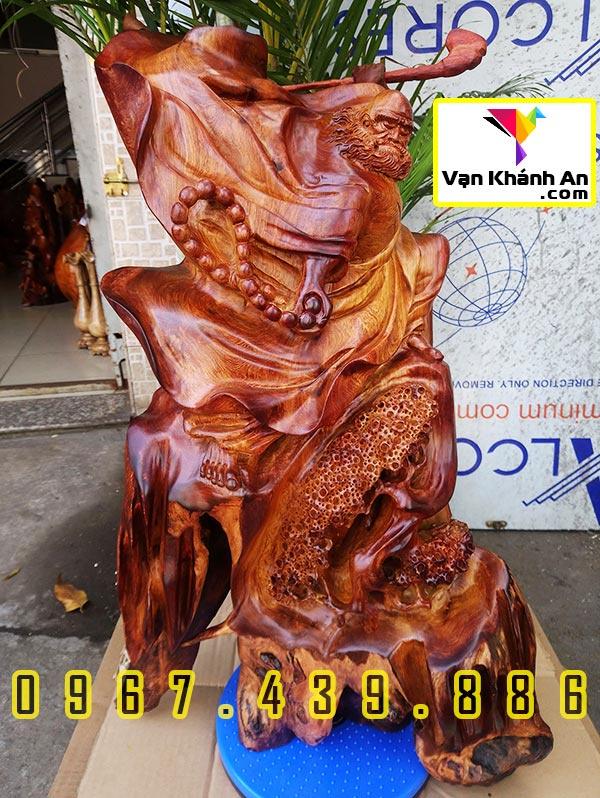 Tượng Đạt Ma gỗ hương