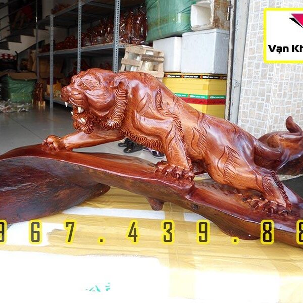 Tượng Gỗ Hổ Để Bàn