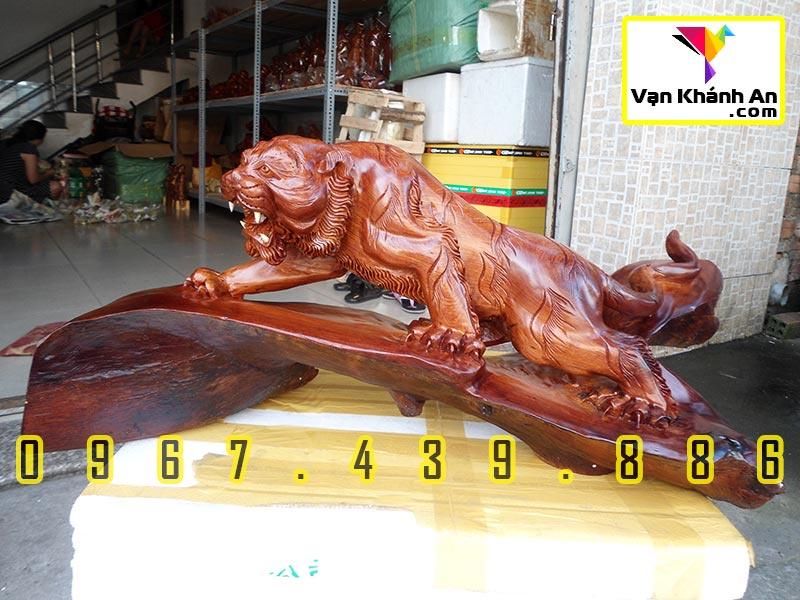 Tượng Gỗ Hổ Để Bàn