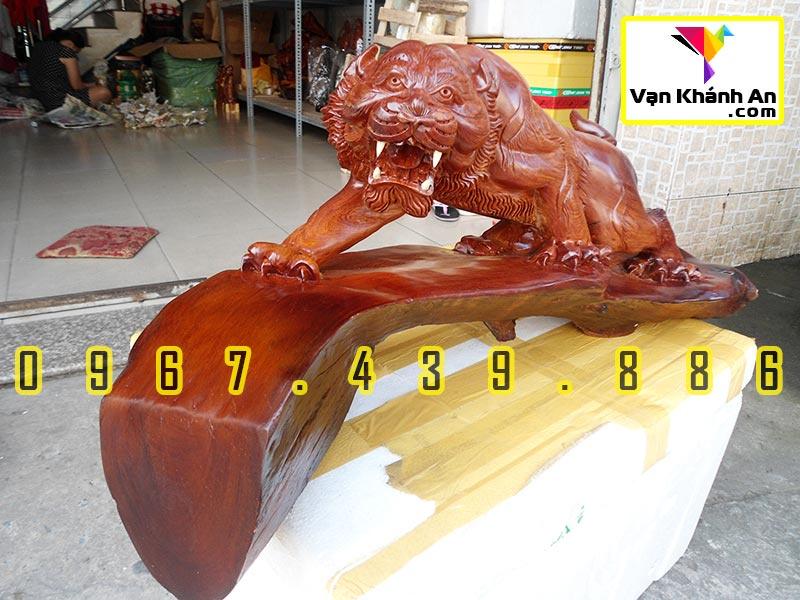 Tượng Gỗ Hổ Để Bàn