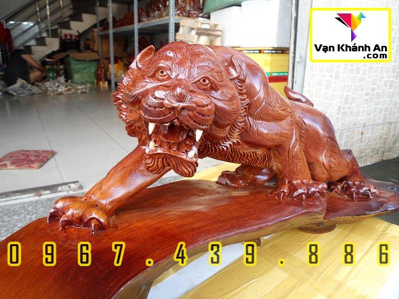 Tượng Gỗ Hổ Để Bàn