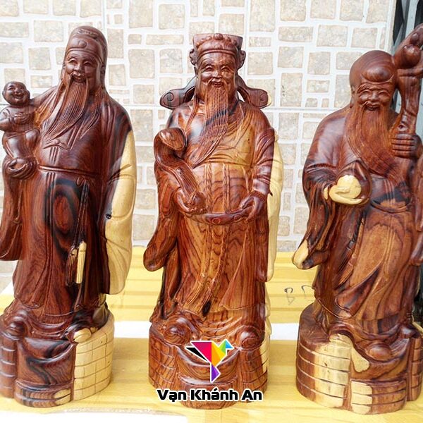 Tượng Gỗ Phúc Lộc Thọ Tam Đa
