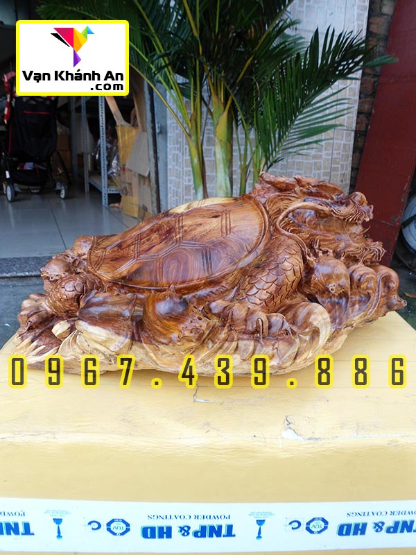 Tượng Long Quy Phong Thủy Gỗ Hương