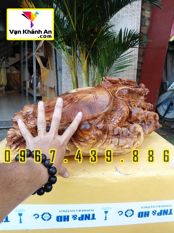 Tượng Long Quy Phong Thủy Gỗ Hương