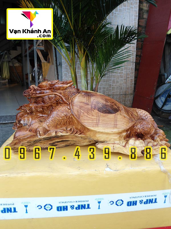 Tượng Long Quy Phong Thủy Gỗ Hương