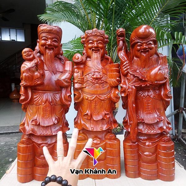 Tượng Phúc Lộc Thọ Bằng Gỗ