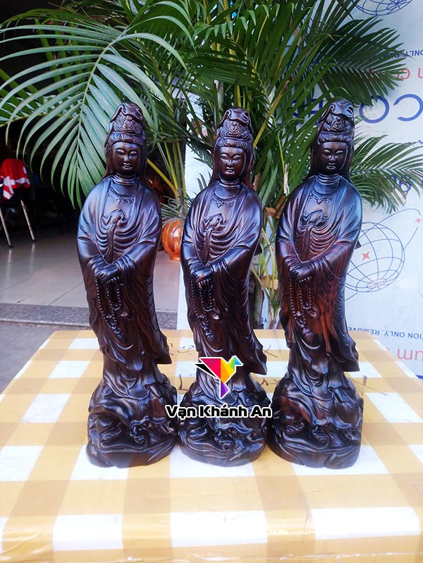 Tượng Quan Âm Bồ Tát Gỗ Mun