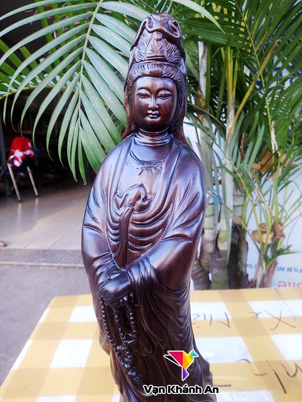 Tượng Quan Âm Bồ Tát Gỗ Mun
