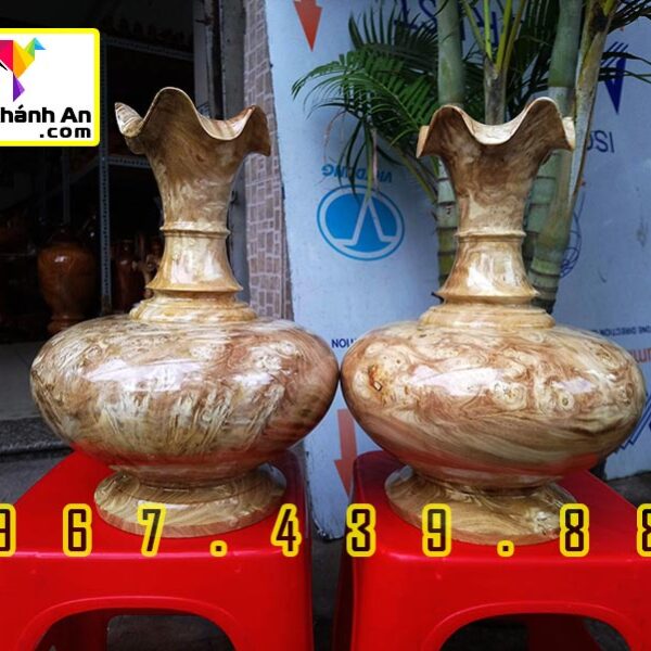 Bình Hoa Gỗ Để Bàn